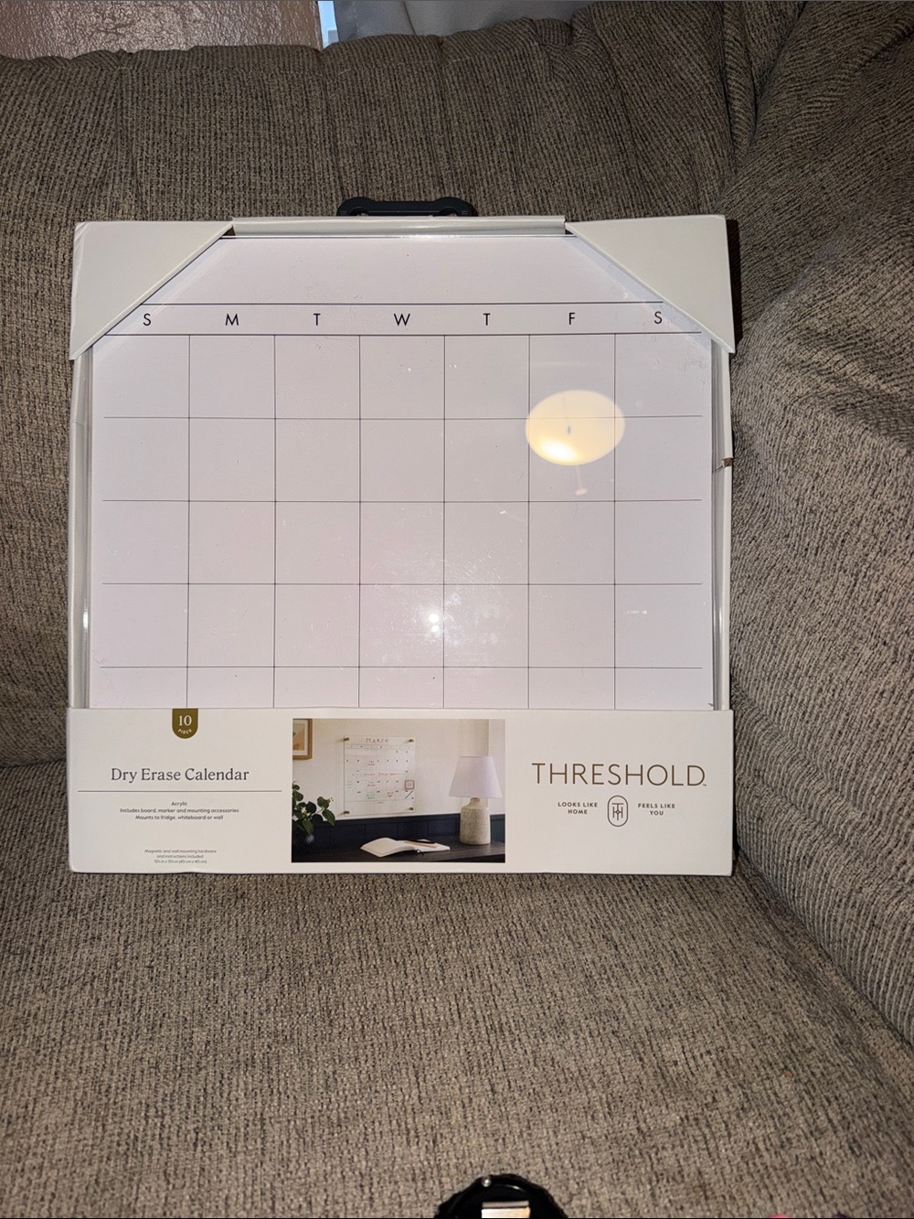 Threshold White Magnetic Dry Erase Monthly Planner